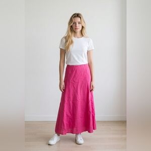 Banana Republic Pink Linen-Blend Skirt